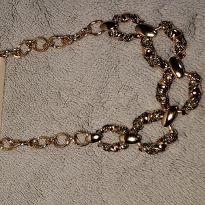 Chunky Large Women's Necklace emerald green And faux diamond Wreath Design.